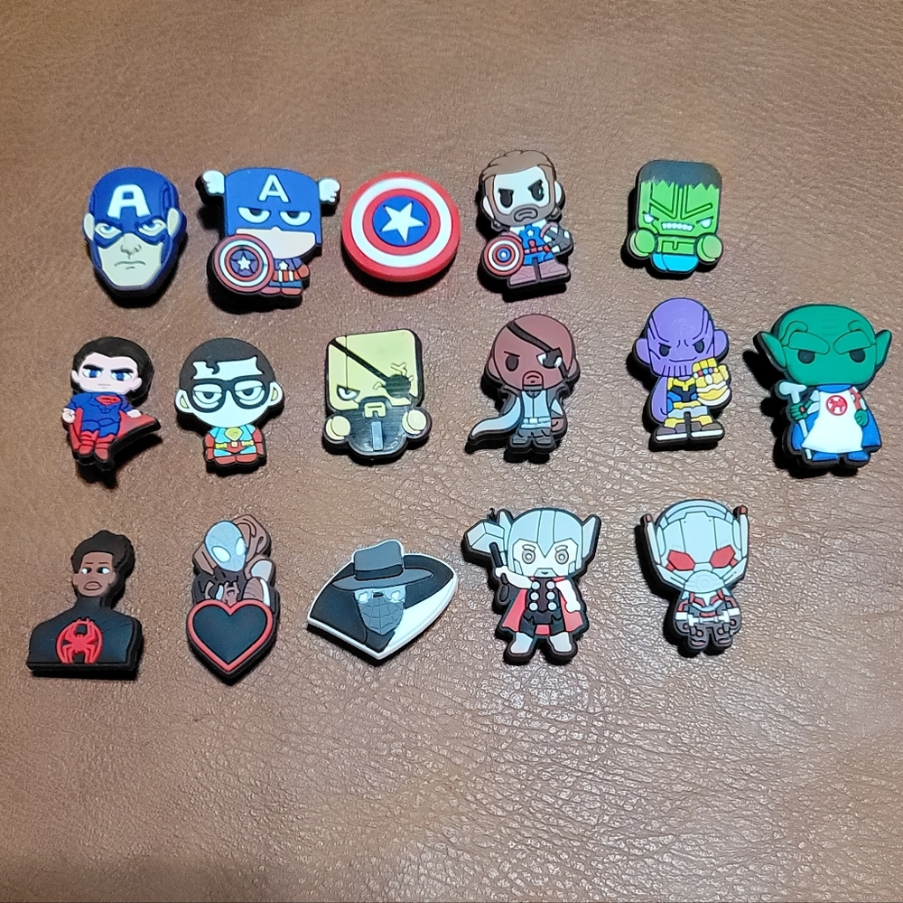 Superhero Shoe Croc Charms Set